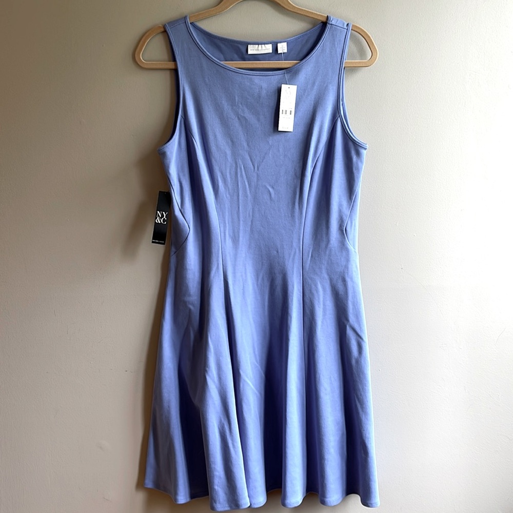 NY & CO Sleeveless A Line Cotton Stretch Dress NWT